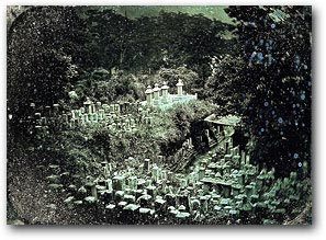 Four American gravestones in the cemetery ofGyokusenji temple in Shimoda