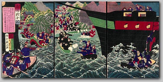 “Story from the Sino-French War” by Utagawa Kunisada III, 1884 [2000.161]  Sharf Collection, Museum of Fine Arts, Boston