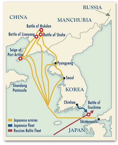 Map of The Russo-Japanese War
