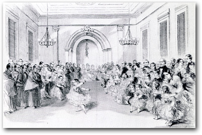 Children dance at the “May Festival Ball” given in honor of the Japanese ambassadors. Frank Leslie’s Illustrated Newspaper June 6, 1860 [YFLIN0606]