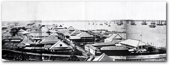 Felice Beato’s famous photograph of “Yokohama from the Bluff” 