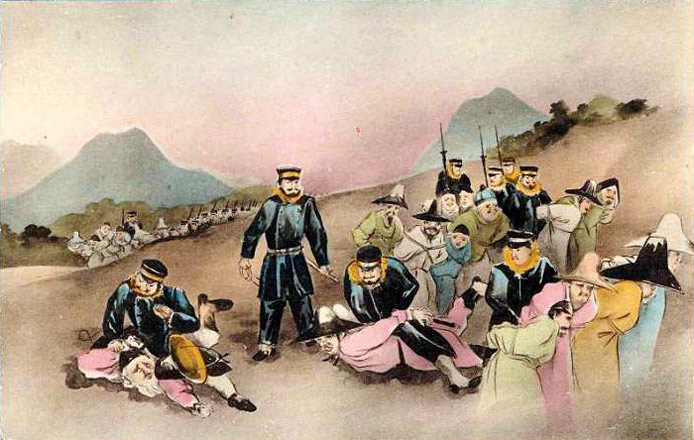 "Japanese Soldiers Capturing Korean People"  Artist unknown [2002.5353] Lauder Collection of the Museum of Fine Arts, Boston