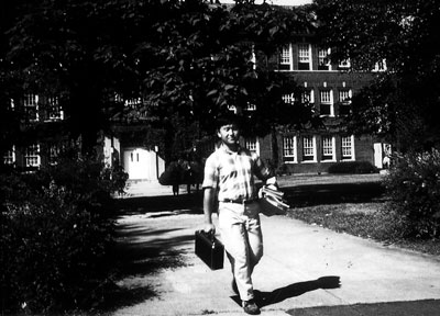 Junior High School in Alabama. I am carrying my clarinet, 9th grade