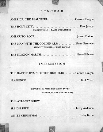 Band Program: Jr. High band concert