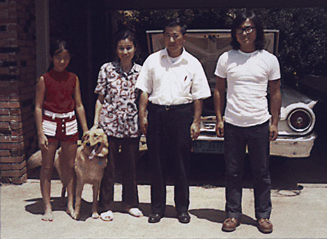 Lookin’ good!  high school in Alabama...Here I am with mom, dad, and my little sister, Mari. (Cool car)