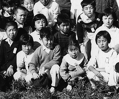 3rd or 4th grade; on top of mountain overlooking Hiratsuka