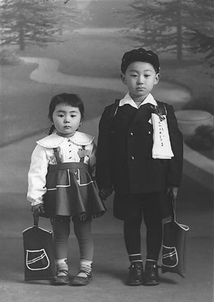 Haruyo and I, dressed for school