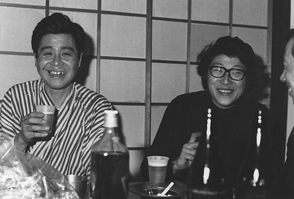 Uncle Hiroshi (left) and a friend.