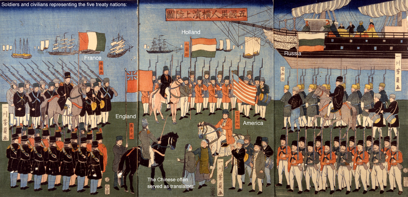 Picture of the Landing of Foreigners of the Five Nations in Yokohama