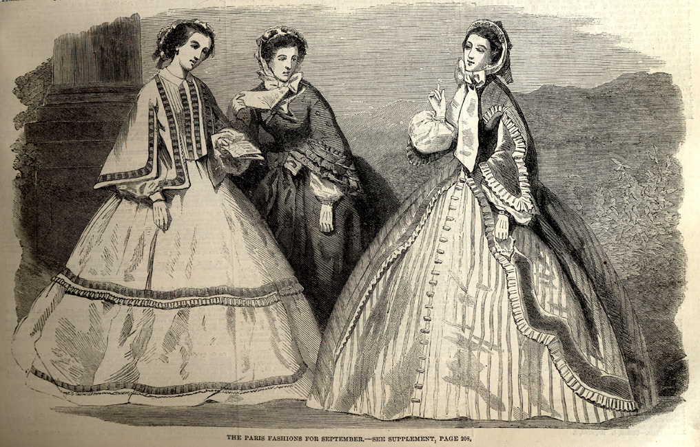 “The Paris fashions for September” [YILN0207] Illustrated London News, September 1, 1860